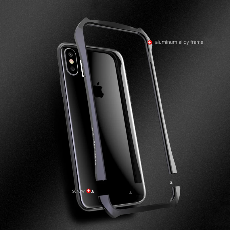 LUPHIE Крышка корпуса ля iPhone X Роскошный Жесткий металлический алюминиевый каркас ультра тонкий защитный чехол для iPhone X противоударный чехол