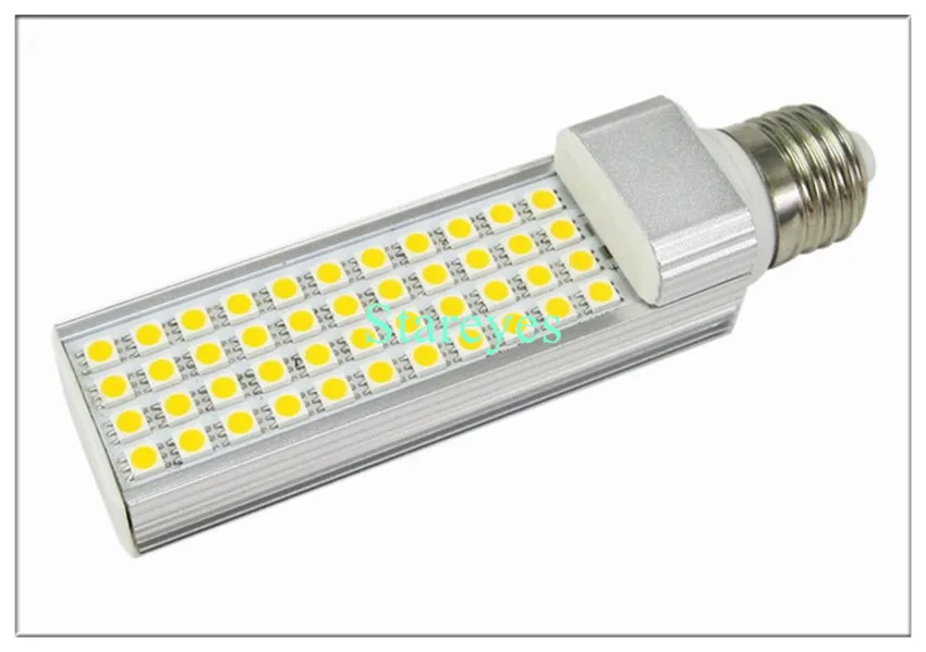 Бесплатная доставка 200 шт. G24 G23 E27 LED PLC лампа SMD 5050 44 LED 9 ...
