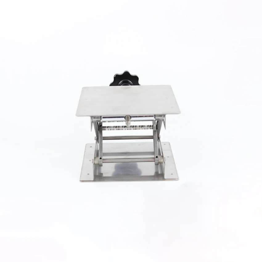 Нержавеющая сталь подъемная платформа утолщение лаборатория ручной подъемный стол один слой Kirsite кронштейн для подъемника настольная стойка