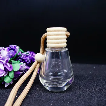 

FM216-8ML oval transparent perfume glass bottle car pendant cosmetic bottle 100pcs/lot