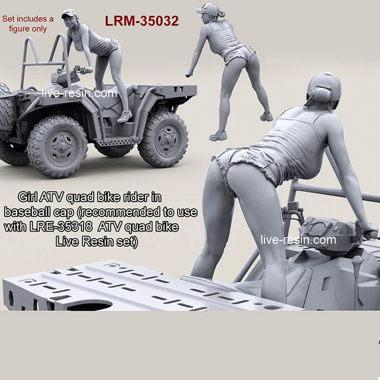 1/35 девушка всадник на квадроциклах квадроцикл бейсбольная кепка без квадроцикла