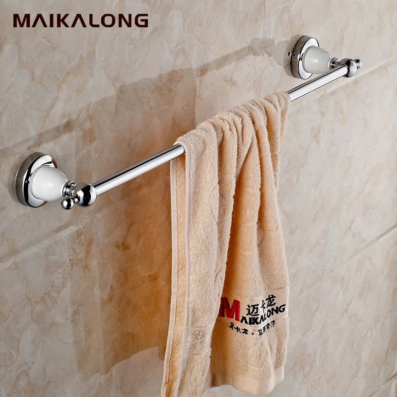 White Porcelain ceramic Chrome(60cm)Single Towel Bar,Towel Holder,Towel