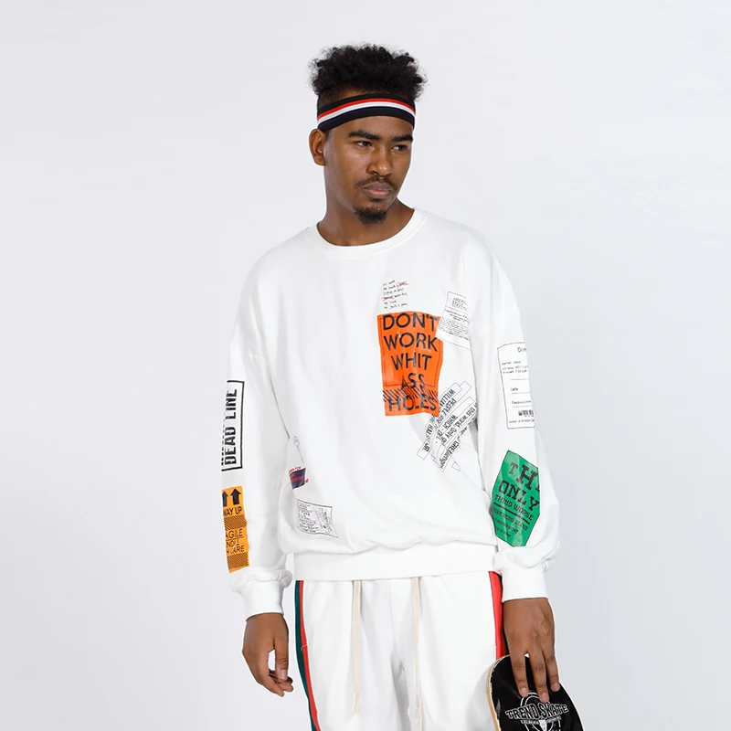 HEYGUYS Мода Европа США high street sweatershirts для мужчин прохладный хип хоп одежда Лидер