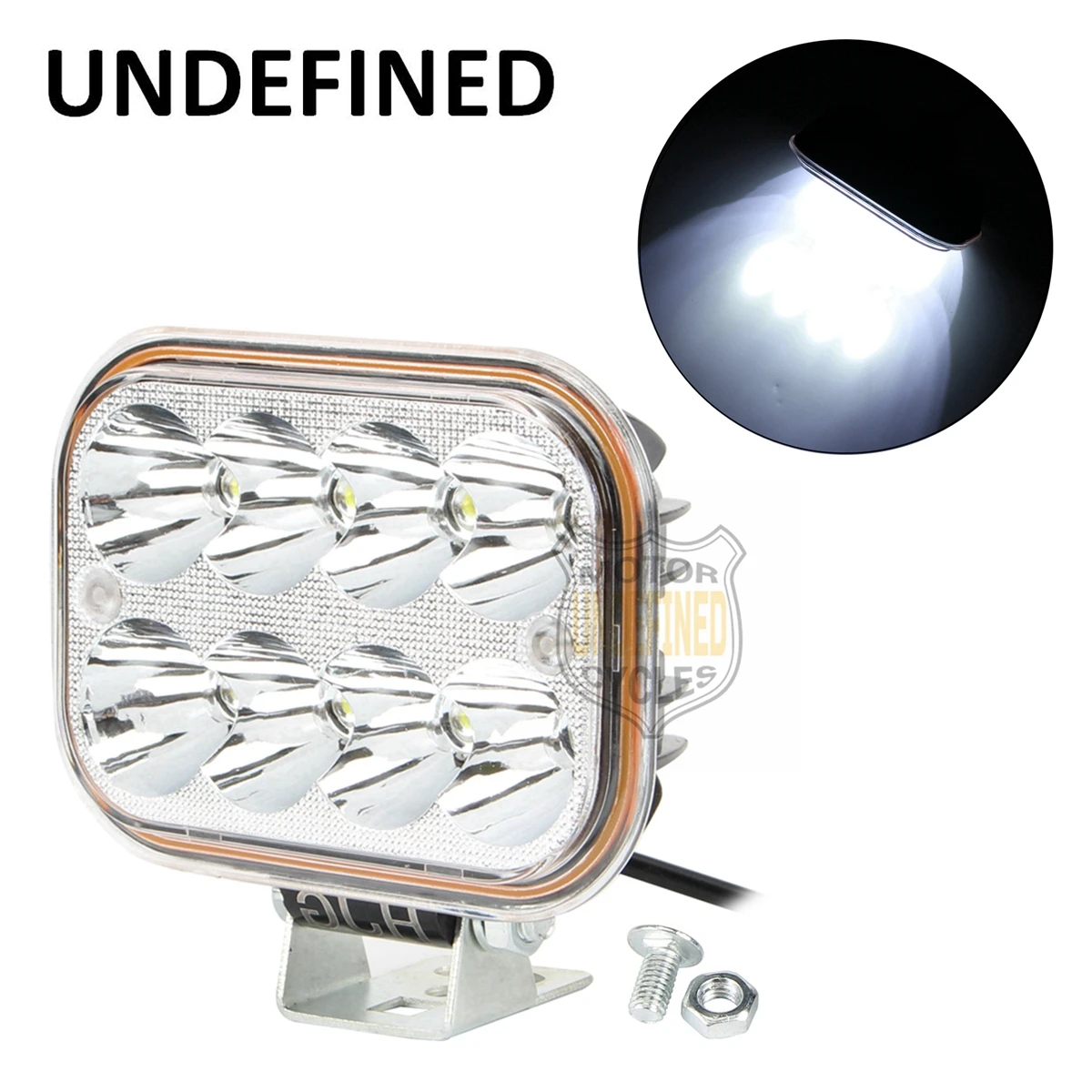 

8 LED Car Motorcycle Accessories Rectangle Lens Headlight Spotlight Fog Head Light For Aprilia Benelli Buell Ducati748 Universal