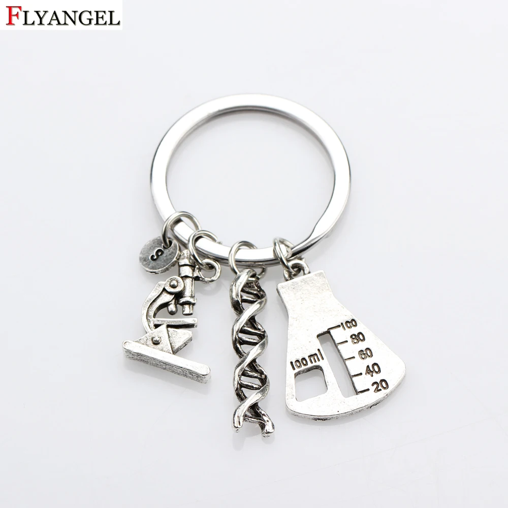 

Creative Microscope Helix DNA Biological Unique Keychain Science Biology Chemistry Teacher Graduates Gift Keyring