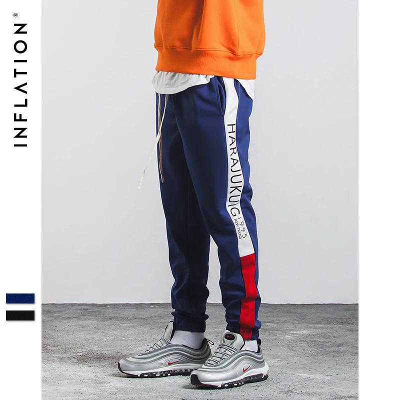 التضخم 2018 الرجال الملابس العلامة التجارية الملابس السببية Sweatpant الرجال الشارع الشهير المسار بنطلون القطن أزياء الهيب هوب Sweatpants 360W17