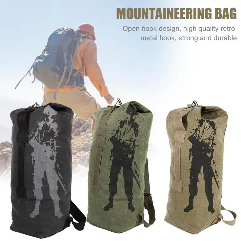  Men's Travel Bag Army Bucket Bags Multifunctional Backpack Military Canvas Backpacks Large Duffle M - 33039707018