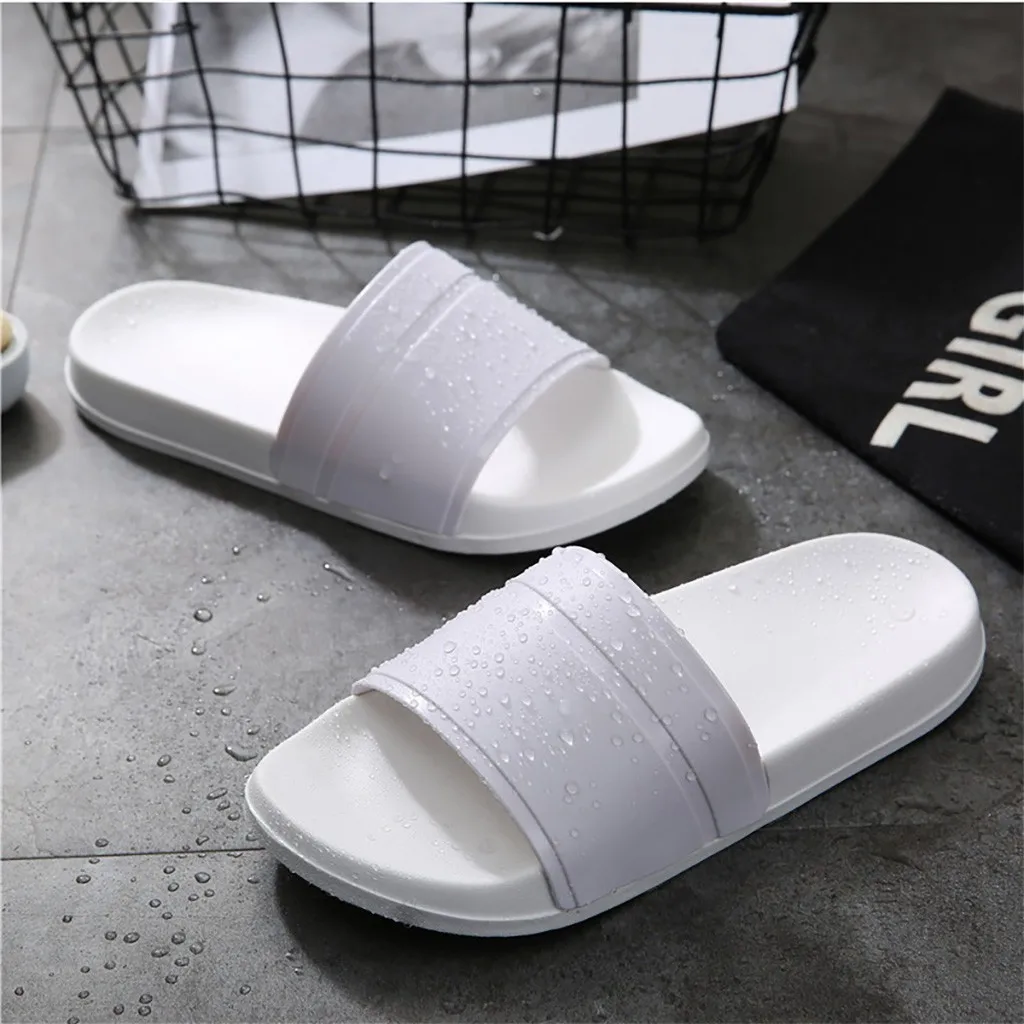 

Women's Sandals On The Platform Pool Sandal Slippers Soft Ultra Lightweight Bath Slippers Plus Size 36-43 Black White Wild Flat