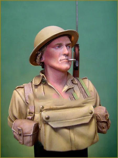 Scale Models 1 10 British Soldier Battle of EL ALAME bust figure Historical WWII Resin Model