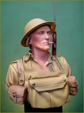 Scale Models 1 10 British Soldier Battle of EL ALAME bust figure Historical WWII Resin Model