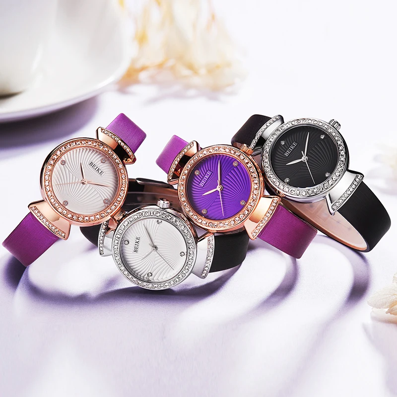 

BEIKE New High Quality Quartz Watch Women Waterproof Simple Leather Watches Luxury Brand Female Clock Fashion Wristwatch Hours