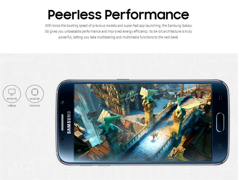 Genuine original Samsung galaxy S6 G9200 G920F GalaxyS6 Octa Core 3GB RAM 32GB ROM 4G LTE 16MP 5.1" Unlocked Cell Phone iphone se refurbished