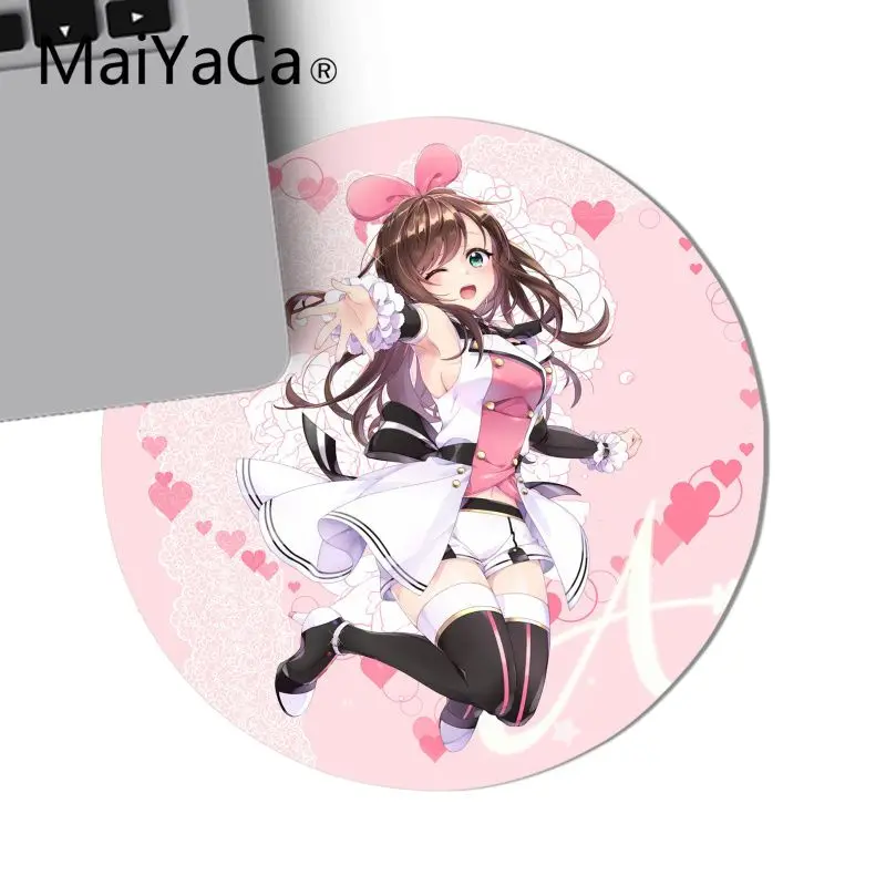 Maiyaca kizuna ai render аниме девушка DIY дизайн игры круглый коврик для мыши игровая