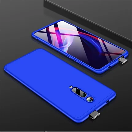 Роскошный чехол для Xiaomi mi 9 T Pro, полное защитное кольцо, противоударный чехол для Xiao mi 9 T 9 T Coque Funda - Цвет: Синий