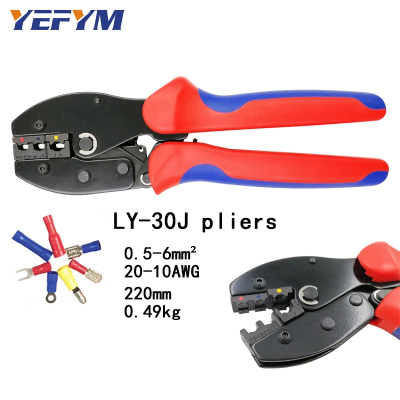 US $20.60 Yefym Ly30j Wire Crimping Pliers For Insulated Terminals And Connectors SelfAdjusting Capacity 056mm2 2010awg Hand Tools