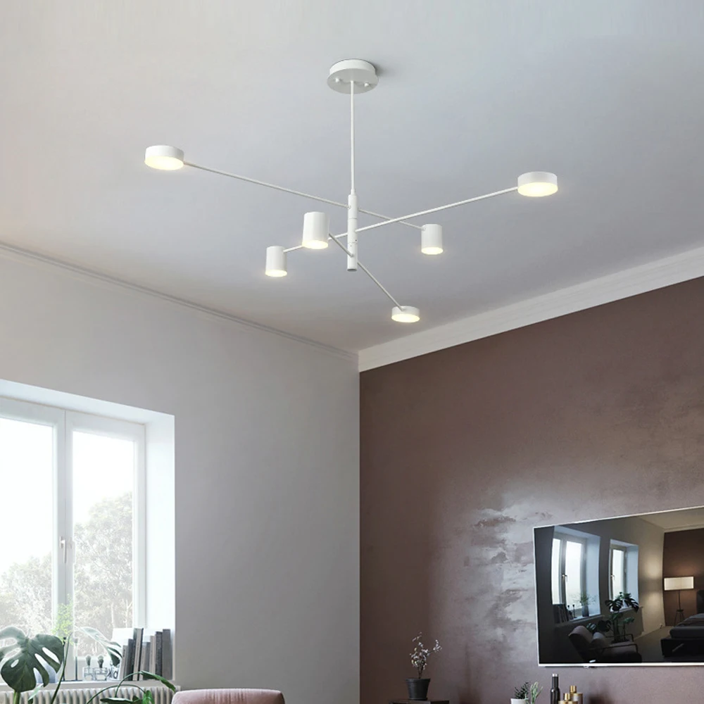 

Modern linear line ceiling chandelier light rotatable adjustable bronze gold hanging light lamp for dinning living room foyer