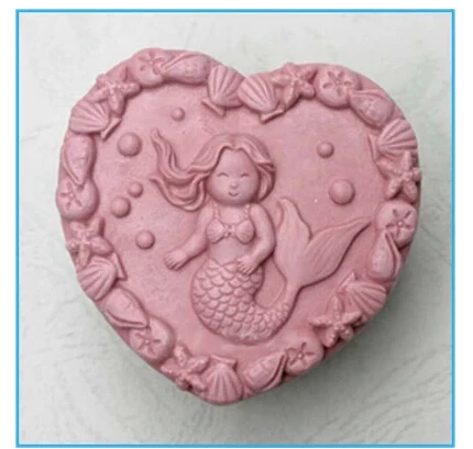 

Mermaid modelling 3D soap mold Cake decoration mold Cake mold manual Handmade soap mold candle free shipping