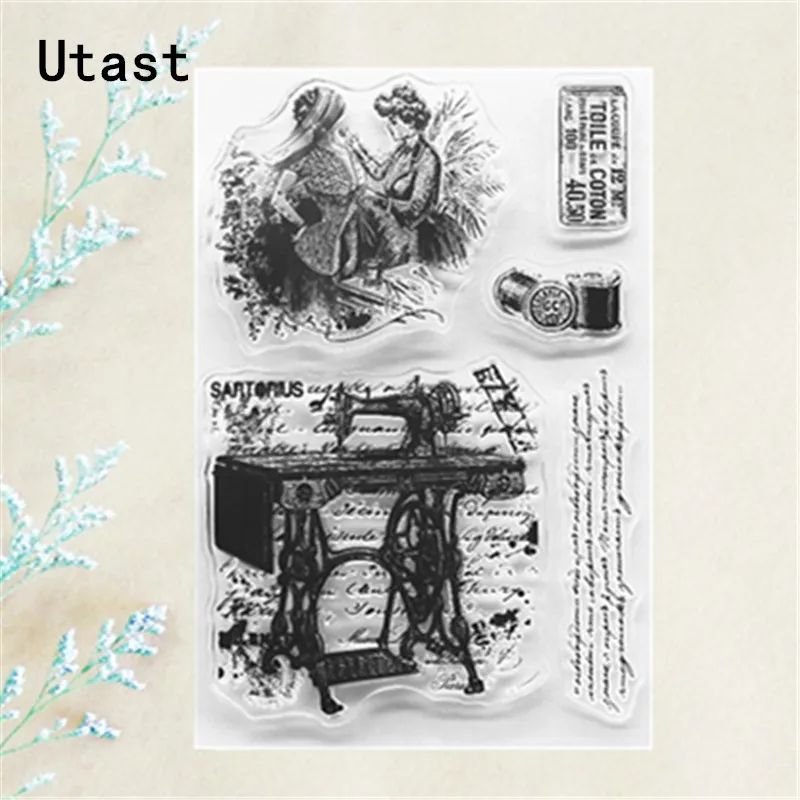 Europe-Middle-Awing-Machine-Transparent-Stamps-For-DIY-Scrapbooking-photo-album-Craft-Card-Album-Decorative__