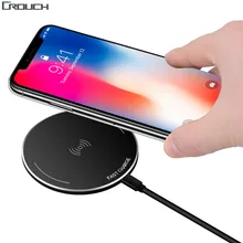 Crouch Qi Fast Wireless Charger + Wireless Receiver Chargers For iPhone X 8 Plus Samsung Note 8 S8 Plus S7 Fast Charging Pad
