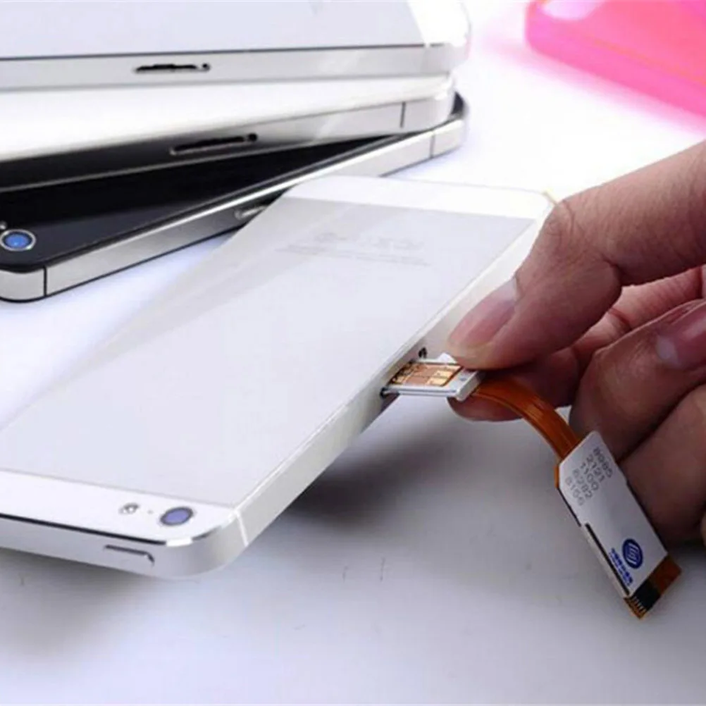 

Mobile Phone Double Dual SIM Card Adapter Use Two SIM For iPhone 5 5S