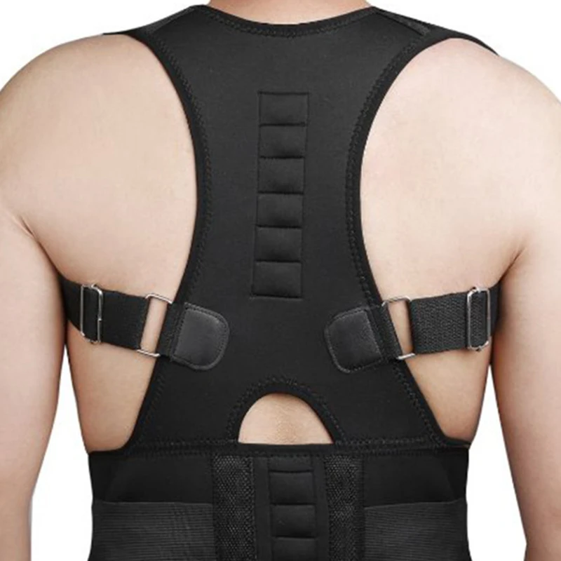 Осанки корректирующий магнитной задней плечевого ремня для крепления на плече ремень для Для мужчин Для женщин коррекции фигуры сидячем