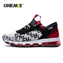 ONEMIX мужская спортивная обувь для мужчин спортивные кроссовки черный красный высокие оригинальные спортивные туфли с воздушной подушкой уличные кроссовки для женщин