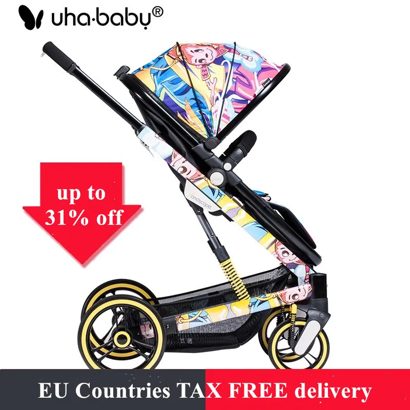 

2019 Best Luxury baby stroller can sit lie down two-way pushchair for 0~36months baby infant trolley #free shipping # No Tax