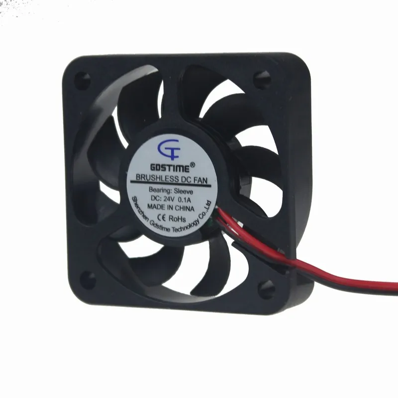 12V 2Pin 50mm 50x50x10mm 5cm 9 Blades Small Brushless PC Computer Cooling Fan