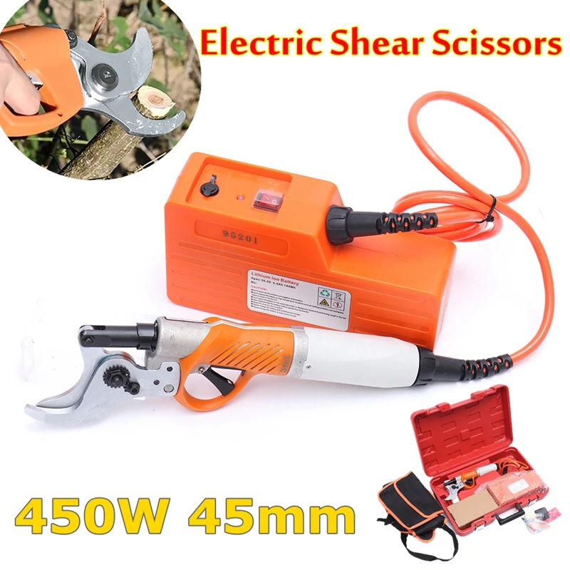 

450W 36V 4400mah Electric Shears Electric Pruner for Fruit Tree Garden Scissors Lithium Battery Electric Pruning Shear Orchard