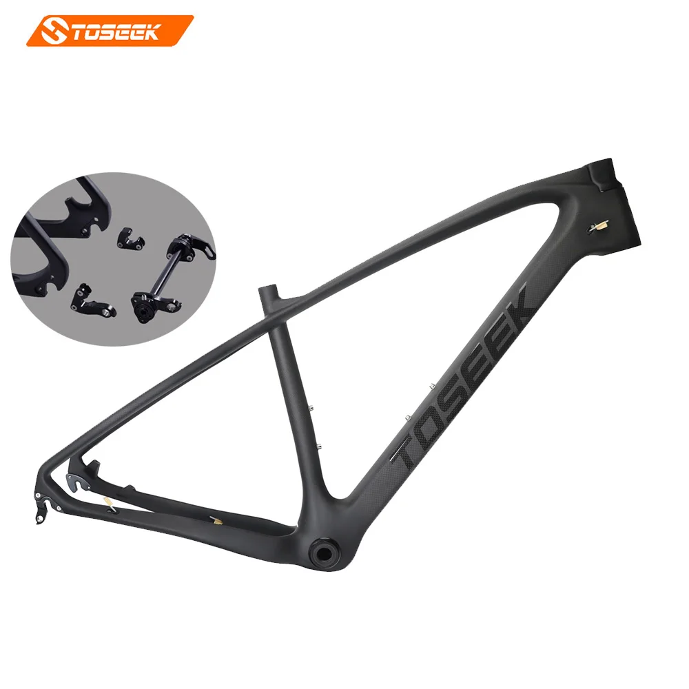 

2017 TOSEEK Carbon mtb Frame 27.5/29er 1-1 / 8 "1-1 / 2" matte black15/17/19 inch Carbon Bike Frame 142*12 135*9 Bicycle Frame