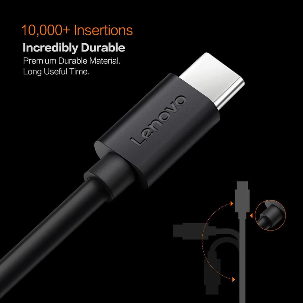 Lenovo usb type-C кабель 2A USB C кабель передачи данных для быстрой зарядки type-C USB Кабель зарядного устройства для lenovo OnePlus Xiaomi