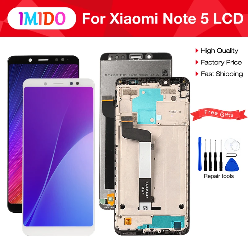 

For Xiaomi Redmi Note 5 LCD Display Touch Screen Test Good Digitizer Assembly Replacement For Xiaomi Redmi 5 Plus 5.99 Inch