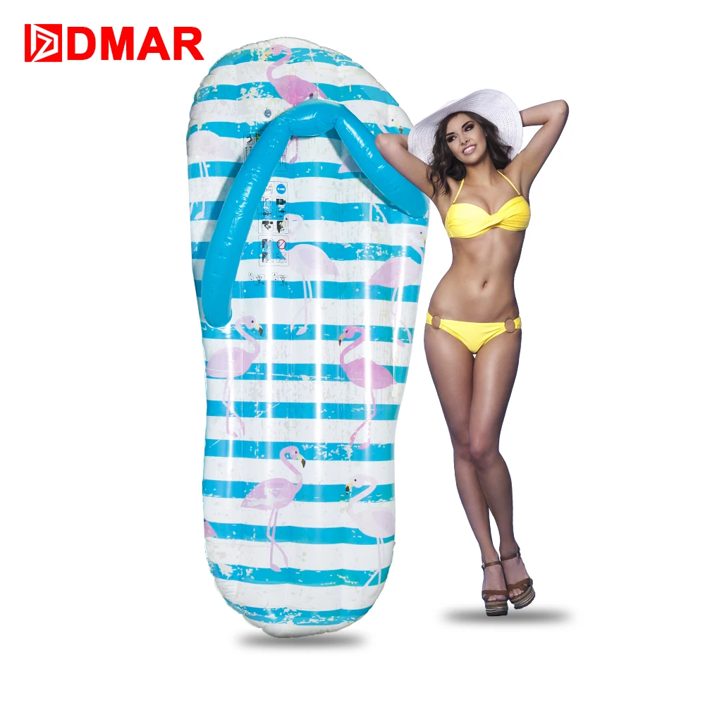 

DMAR Inflatable Flip-flop Flamingo Giant Pool Float Inflatable Mattress Swimming Ring Circle Beach Sea Water Party Toys