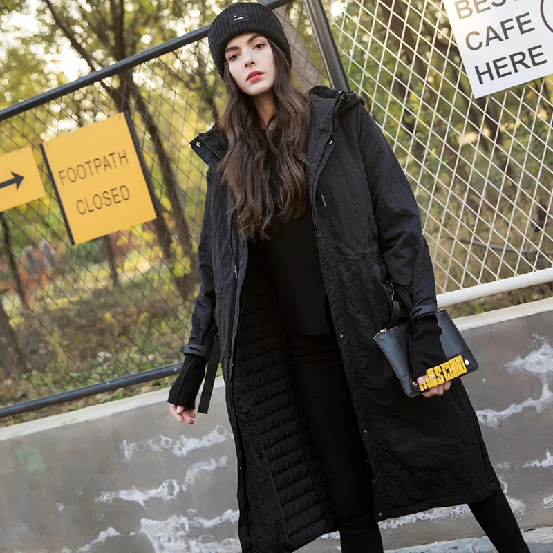 Thin down jacket 2019 Winter women two sets of Down jackets 3 color selection Coat Free Shipping | Женская одежда