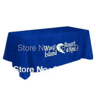 

Exhibition 4 sided or open back Full Printed Table Throw / Company logo printing Table cover