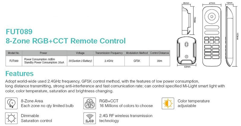 RGB+CCT remote