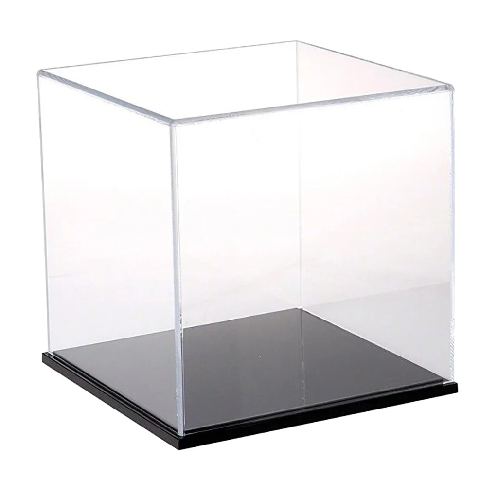 Display Box Toy Case Show Box Acrylic Box Protection Dustproof for Action Figure 15x15x15cm