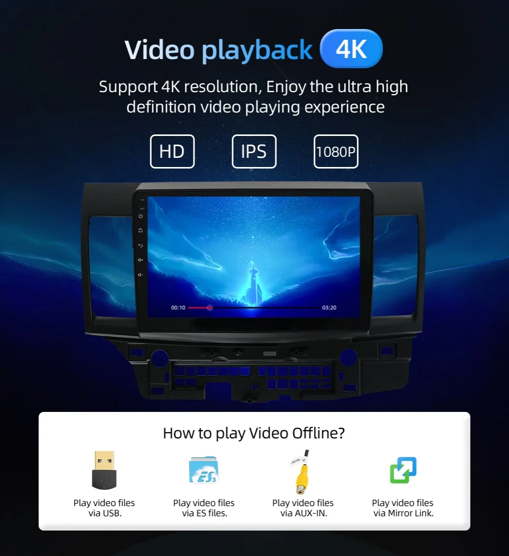 Excellent Bosion Android 9.0 Car DVD Car Radio GPS For Mitsubishi Lancer EX EVO Lancer 10 2008-2016 Car Multimedia Player bluetooth 4G+64G 9