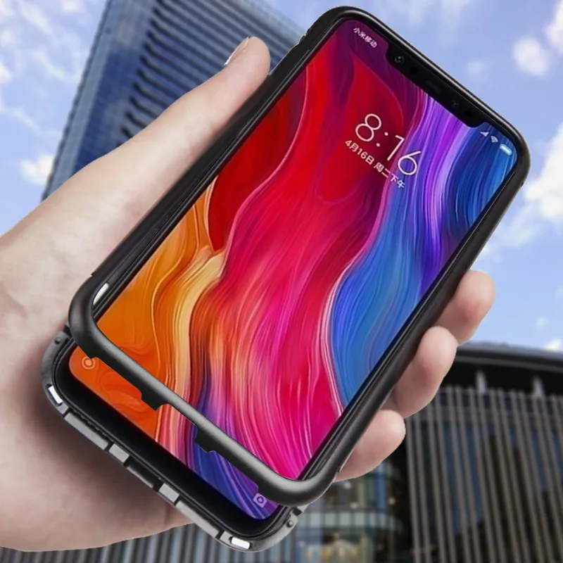 Magnetic-Adsorption-For-XiaoMi-Mi8-Full-Body-Slim-Fit-Ultra-Thin-Case-Lightweight-Luxury-Metal-Bumpers (2)