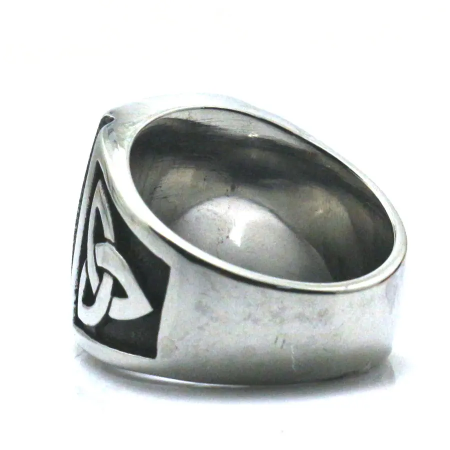 Размер от 7 до 15 крутое мужское кольцо 316L из нержавеющей стали, Полированное серебряное или Золотое кольцо с большим черным камнем, вечерние кольца в стиле рок, лучший подарок