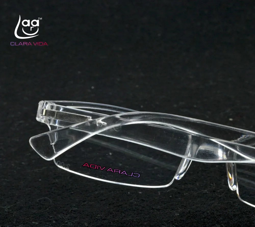 Очки для чтения мужские прозрачные с пружинной дужкой + 1 5 2 3 4|transparent reading glasses|fashion