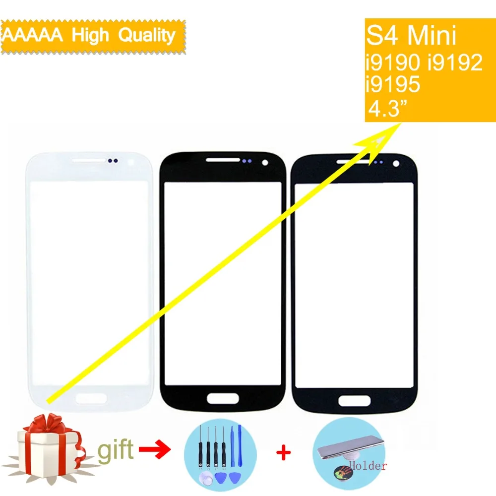 S4Mini сенсорный экран для samsung Galaxy S4 mini i9190 i9195 i9192 сенсорный экран передняя панель стеклянная линза внешняя без ЖК-дисплея