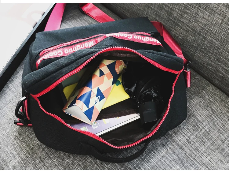 Menghuo CANVAS TOTE HANDBAG Women Messenger Bags Women's Multifunctional Travel Shoulder Crossbody Bag Letters Messenger Bolsos_40