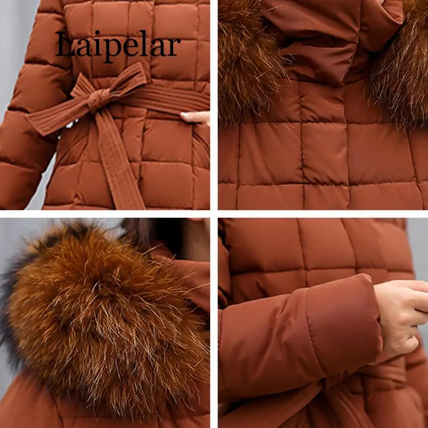 Laipelar Long Woman Coat Jacket Fashion Winter Jacket Women Thick Parka female Slim Fur Winter Warm Cotton Coat For Women