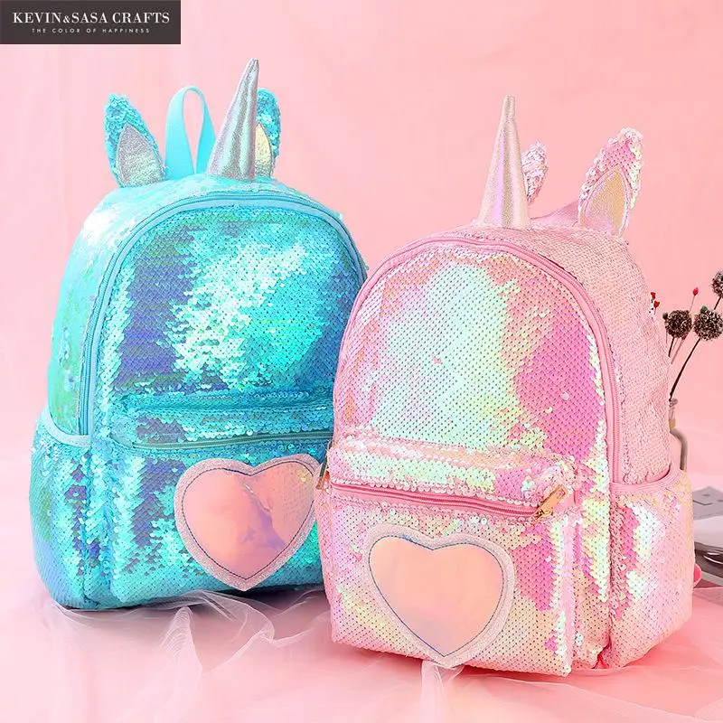 

Unicorn Children School Bag Reversible Sequin School Supplies Stationery Gift Pencil School Bags Office School Tools Pencil Case