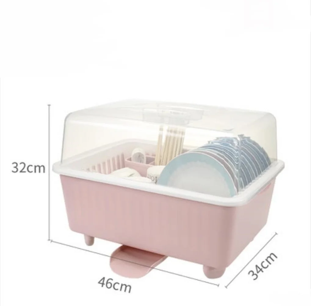  Dishware Drain Rack Kitchen Bowl Chopsticks Drain Cupboard Rack Large Capacity Plastic Thickened Ta - 32881141598