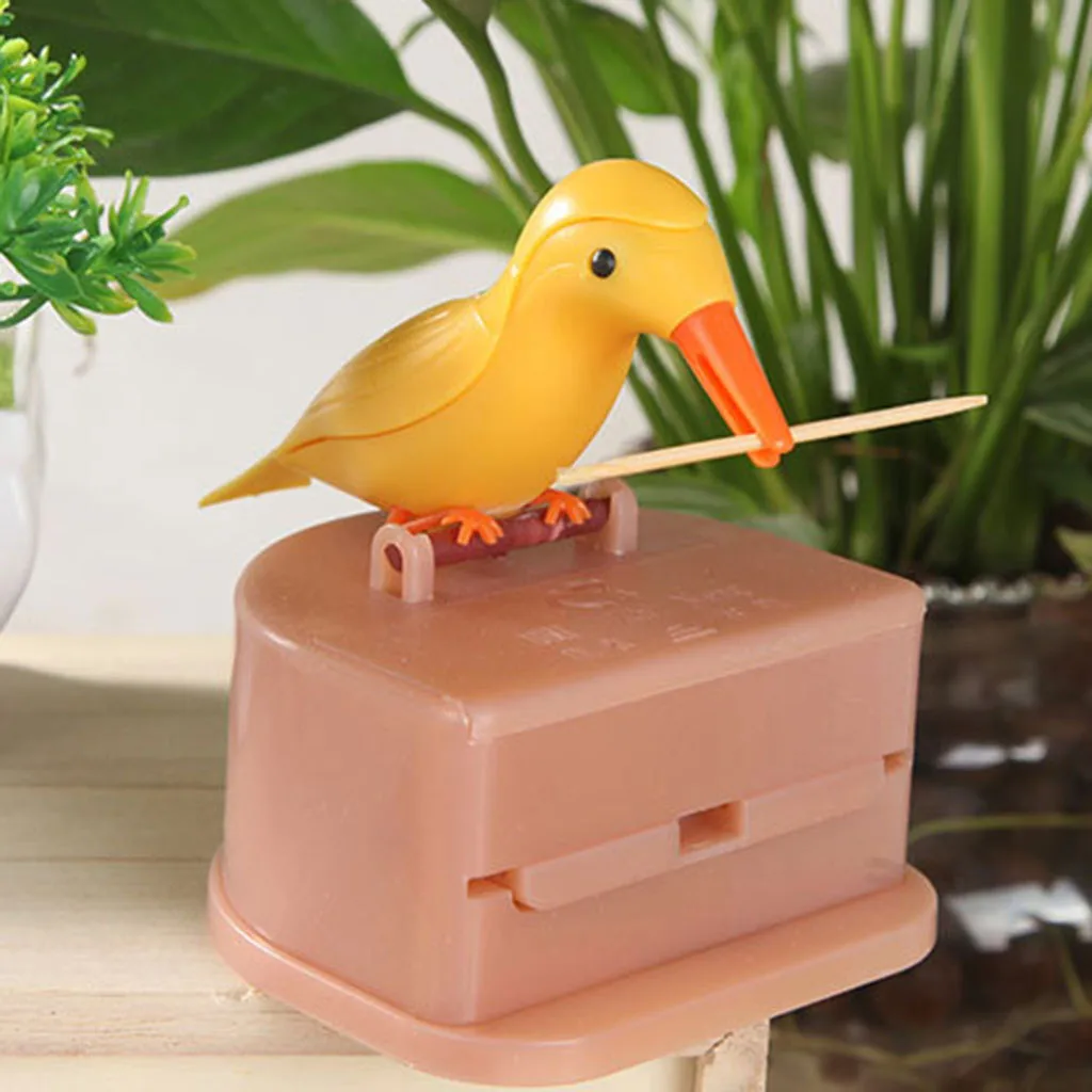 Toothpick Holder Dispenser Cute Bird Hummingbird Toothpick Dispenser Gag Gift Cleaning Teeth Table Decoration Toothpick Box