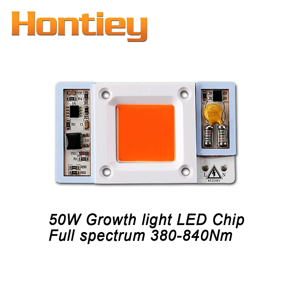 Hontiey 50 Вт белый светодио дный свет светодиодный чип 6000 К 6500 к Hight power Grwoth COB полный