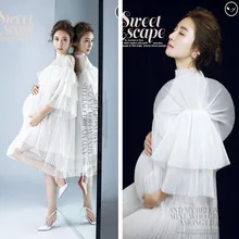 Белое кружевное платье для беременных; платья для фотосессии; платье для беременных; реквизит для фотосессии; Одежда для беременных