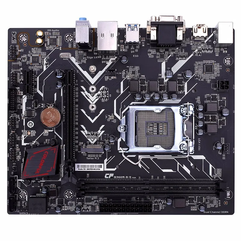 

COLORFUL Battle C.B360M-HD Motherboard Intel B360 DDR4 32GB DIMM M.2 mATX LGA1151 Support 8 Gen i5 8400 CPU VGA HDMI PCI-E
